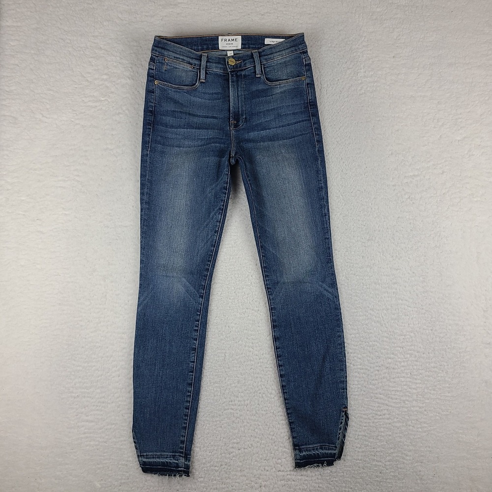 FRAME Jeans Womens 27 Blue Le High Skinny Medium‎ Wash Denim